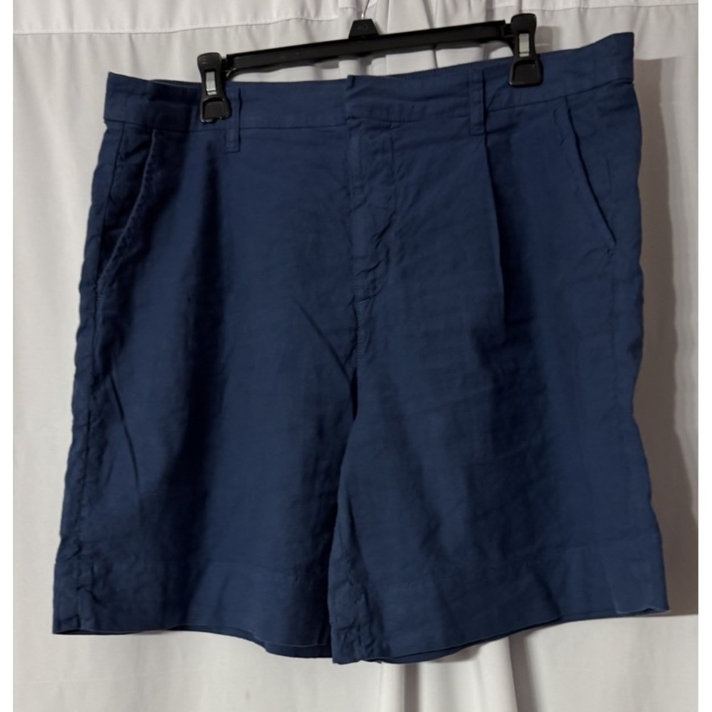 Frank & Eileen 1947 Womens Pleated Navy Blue Golfshort Shorts Size 14 EUC